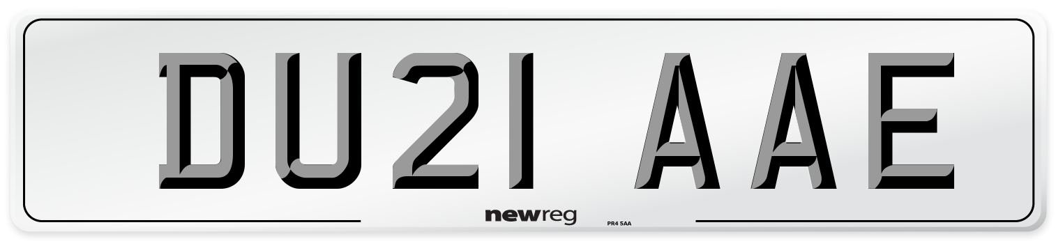 DU21 AAE Number Plate from New Reg